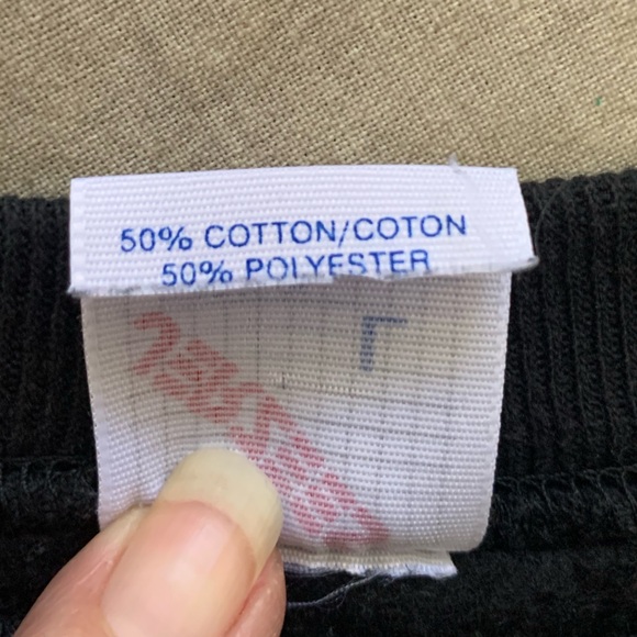 Vintage Jerzees Black Sweatshirt with Sequin Western Boot Design Size Large - Picture 6 of 7